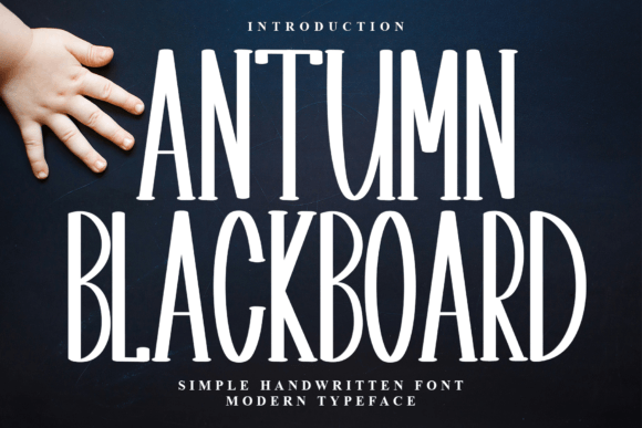 Antumn Blackboard Typeface for Handmade Crafts and Festive Printables