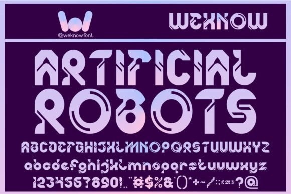 Artificial Robots Font: A Display Typeface for Modern Campaigns