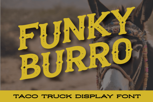 Funky Burro: A Vintage Display Font for Bold Marketing Visuals