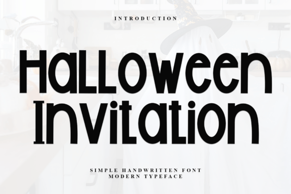 Halloween Invitation: A Spooky Handwritten Font for Editorial Design