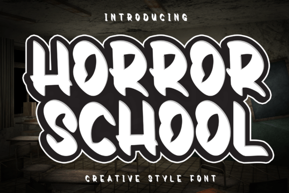 Horror School: A Spooky Display Font for Editorial Design and Bold Headlines