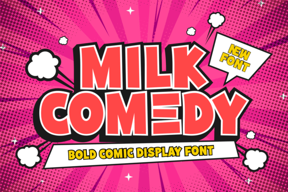 Milk Comedy Display Font for Engaging Editorial Design and Publication Branding
