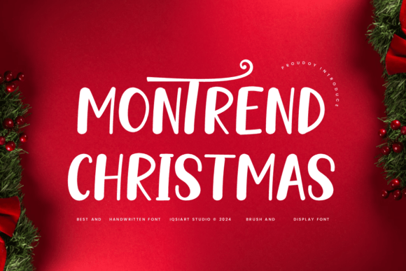 Montrend Christmas Font for Holiday Product Design and Mockups