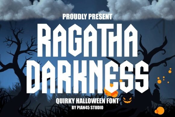 Ragatha Darkness: Bold Halloween-Inspired Display Font for Marketing