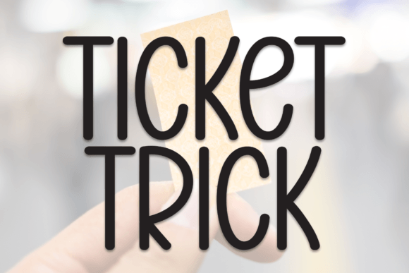 Ticket Trick: A Handwritten Display Font for Editorial Design