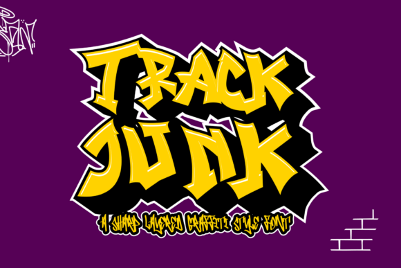 Track Junk Display Font for Crafters and Product Creators